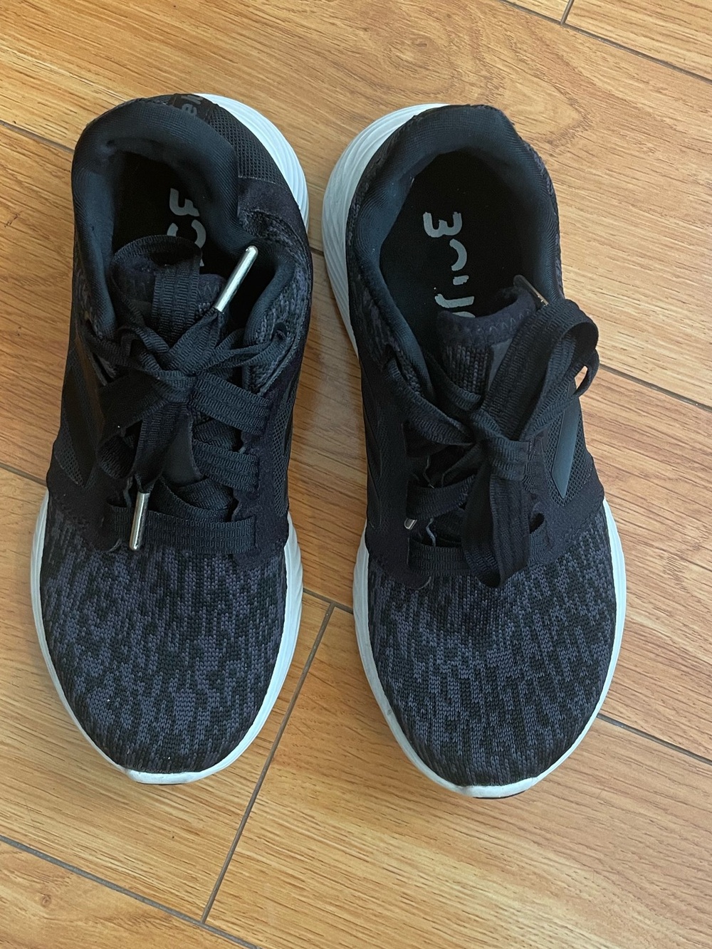 Nike Black Knit Women's Athletic Sneakers with White Soles